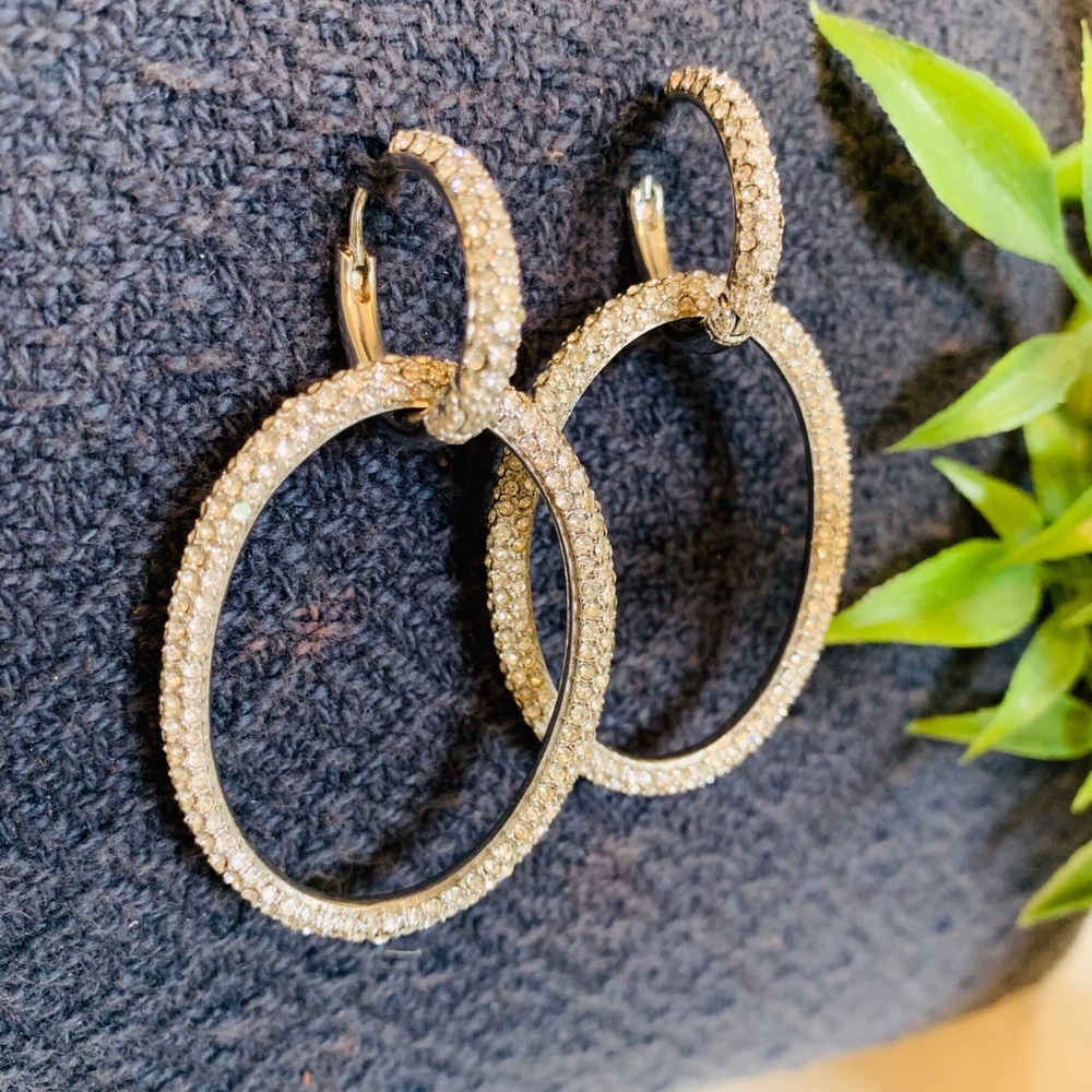 Hoop Earrings with sparkle ✨✨✨